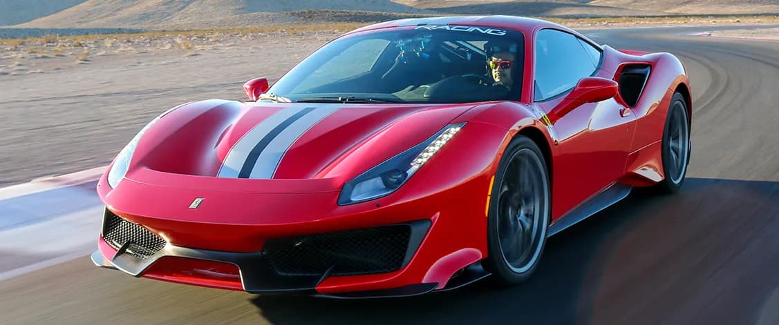 Ferrari on the racetrack at Speed Vegas